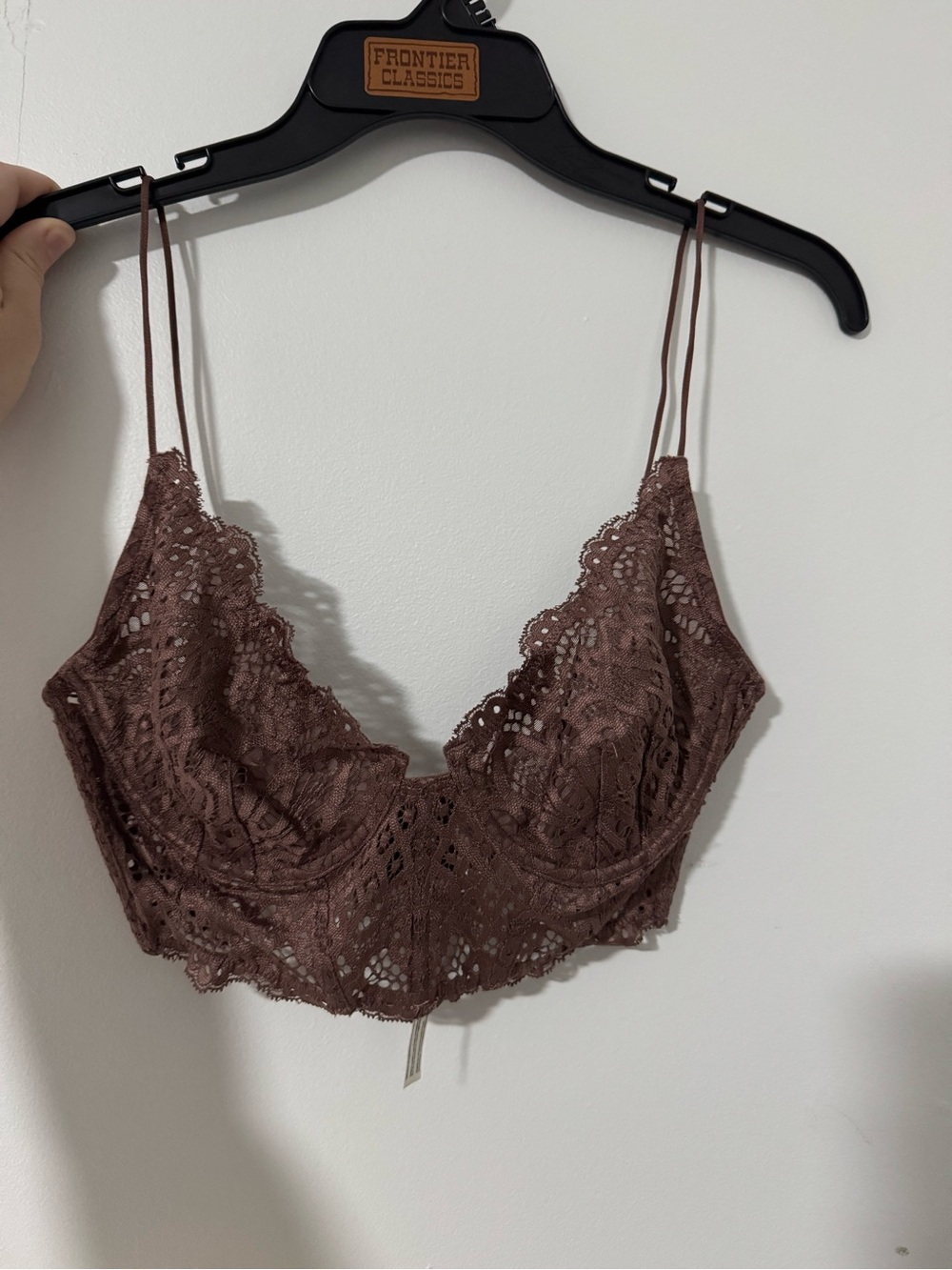 Free People Lace Bralette Rosey Mauve